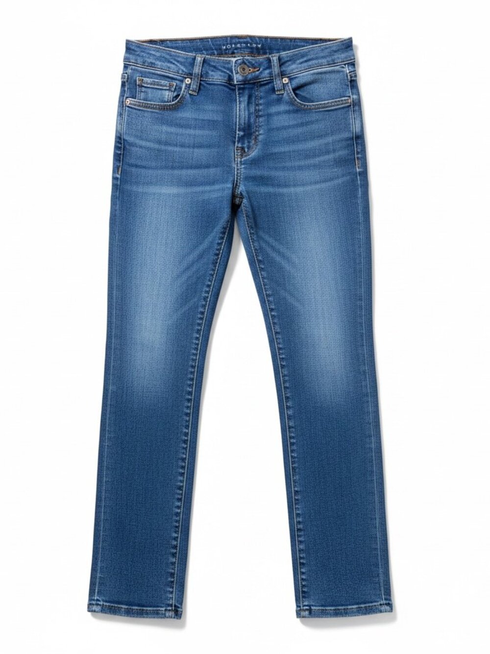 Mott & Bow Boyfriend mid-rise slim-straight Allen blue jeans 28" | GUC